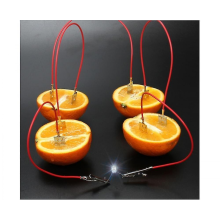 Kit de experimento científico con generador de diodos de luz a pilas de frutas, juguete educativo para estudiantes
