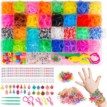 32 Colors Loom Bands Starter Kit with Accessories and Storage Box