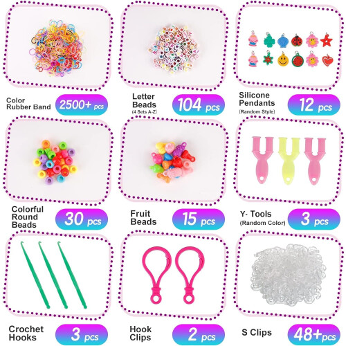 32 Colors Loom Bands Starter Kit with Accessories and Storage Box 2