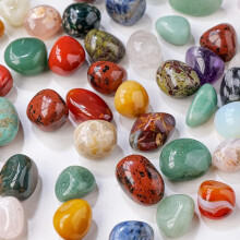 100g Mixed Color Natural Crystal Stone Polished 1.52cm Aquarium Decoration