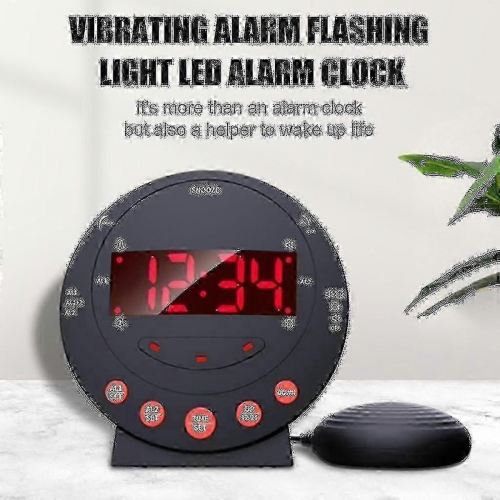 Super Loud Alarm Clock with Bed Shaker - Vibrating Heavy Sleeper Wake-Up Guarantee 1