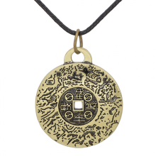 Naszyjnik z wisiorkiem w stylu retro feng shui, amuletem pieniędzy, szczęściem dla mężczyzn, bogactwo w niedalekiej przyszłości