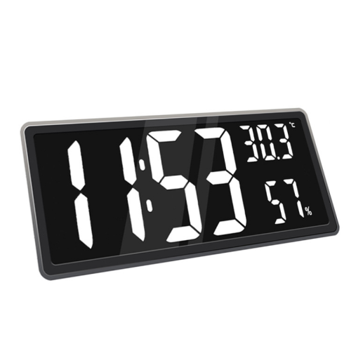 Led Digital Wall Clock, Large Digits Display,indoor Office White,11