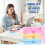 3 Pack Silicone Reusable Snack Containers with Lids, Double Compartment Snackle Box Containers, Sal 5