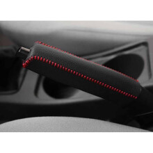 Auto Handbrake Cover for Jeep Compass, NonSlip Grip Protective Cover L Black Red