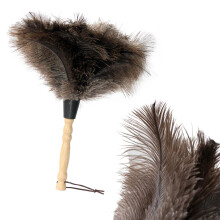 Ostrich Feather Duster 36cm Wooden Handle Ostrich Feather Duster for Room Living Room Bookshelf
