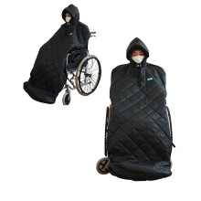 Wheelchair Warm Blanket Cosy Cover With Hat Outdoor FullBody Adult Winter Waterproof Windproof Knee Blanket