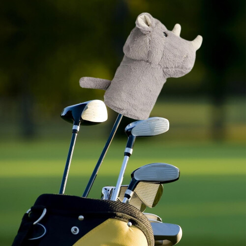 Rhino Golf Club Cover – Soft Plush Protector, Fun Driver Headcover 1