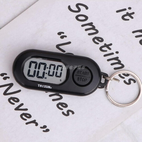 Keychains Stop Watch Mini LCD Stopwatch With Countdown Timer Portable Digital Clock Keychain For Sports 2