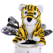 Golf club headcovers with cartoon tiger design, stuffed golf accessories, funny and functional golf club covers for men, golf gift