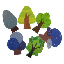6Piece Wooden Tree Toy Set Wooden Track Accessories for Toy Trains Decorative Trees for Railway Landscape Design Promotes Creativity and Learning