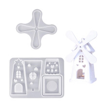 Candle holder silicone mold rotating windmill shape handmade art delivers silicone texture for the production of candle holders