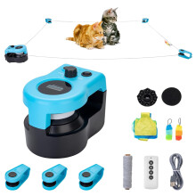 Electric Interactive Cat Toy, 2 Modes Automatic Cat Exercise Wheel Movable USB Rechargeable Cat Teaser with for Cats