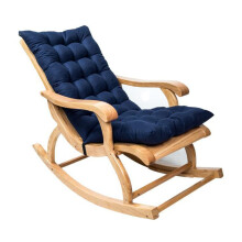 Folding Lounger Mat Cushions For Rocking Chair, Recliner, Patio Armchairs, Dark Blue 120x50cm Garden Beach Seat Cushion