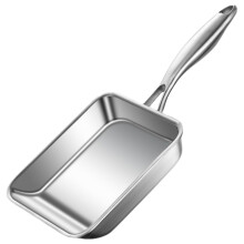 Tamagoyaki Pan Stainless Steel Japanese Omelette Pan, NonStick Egg Roll Pan 7.5x6.3
