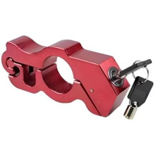 Motorcycle Lock Universal Handlebar Lock Security AntiTheft For Scooters Mopeds Bicycles ATVs Red