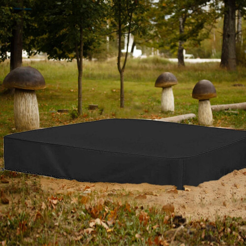 Sandpit Cover 200x200cm Waterproof Dustproof with Drawstring 2