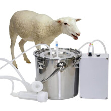 Rechargeable automatic milking machine for goats and cows, portable for home use with adjustable suction