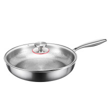 Titanium Hammered Pan Pro, Non Stick Pan, Camping Cookware, Compatible with Induction, Ergonomic Handle, 30cm/12.6 Inches, for Indoor, Outdoor