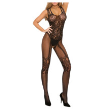 Funny Ladies' LongSleeve Mesh Lingerie Bodysuit Plus Size Red GBlack One Size