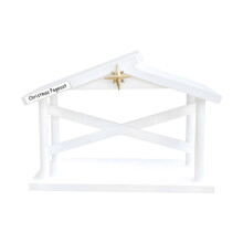 Wooden Manger Nativity Stable Figurine Table Centerpiece Model Collectible Ornament Nativity Items Scene Making Shed Statue