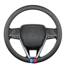 Auto steering wheel cover for Volvo EX30 EX90 R Design, leather protector, breathable nonslip cover