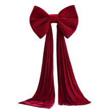 Christmas Tree Topper Bow Extra Large Red Velvet Bow With Long Tail For Christmas Tree Toppers And Home Decor