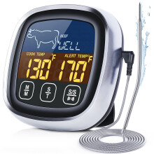 Digital Meat Thermometer with Probe, Instant 2s Read, Waterproof Backlit LCD for Cooking BBQ Oven
