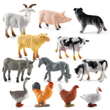 Farm animal toys, realistic animal figures for educational play set, ideal party gift for playtime, PVC material.