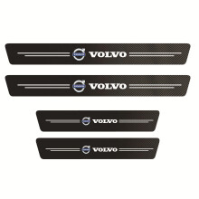 4 Pieces Entry Sill Protector for Volvo XC40 2017, Carbon Fiber Door Sill Sticker Scratch and Wear Resistant