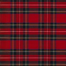 Flat Woven 100% Cotton Tartan Check Fabric 147cm Wide Red Royal Stewart Sold By The Meter