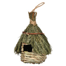 HandWoven Seagrass Bird House Hanging Nesting Box for Outdoor Use for Garden and Patio Weatherproof and Durable Attractive Design for Birds