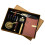 Quill and Ink Set, Retro Feather Pen,  Leather Notebook in Gift Box 1