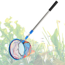 Angel nets, Extendable frog net Safety, Outdoor fun aid, Portable, Durable landing net with nonslip handle for kids summer blue.