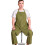 Full Coverage Cotton Canvas Pottery Apron with Split Leg, Tool Pockets and Leg Straps, Green 2