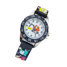 Creative Kids Quartz Watch Silicone Strap Watch with Cartoon Design for Boys Learning Time Gift Idea