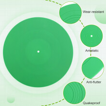 295mm Silicone Turntable Mat Anti-Vibration Slipmat Record Mat for LP Vinyl Record Player Audio Replacement Accessory E