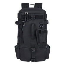 Fishing Backpack With Rod Holder Waterproof With Bait Compartment For Camping Kayak Tours Hunting And Hiking Black