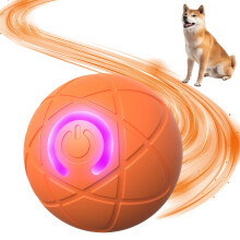 Interactive Dog Ball Orange LED Flash Moving Dog Toy With Multiple Sports Modes For Energetic Play Of Kittens And Puppies