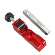 Spark plug gap tool, precision adjustment device, wearresistant feeler gauge for automotive motorcycles (Red)