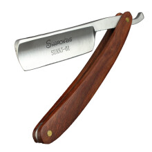 Straight Razor With Red Wood Handle  Stainless Steel Straight Razor Shaving Set for Beginners  Advanced Users –  Luxury Razor