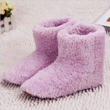 Heated Slippers For Women Rechargeable Slippers Indoor Foot Warmer Rosy Pink Battery Or USB Powered 3.57 Hours Heat