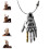 Mechanical Bionic Hand Pendant, Cool Robot Hand Charm Necklace (Silver) 1