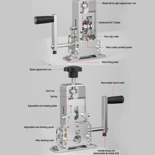 Manual Wire Stripping Machine  
Manual Stripping Machine for Cables  
Electric Stripping Machine with Crank  
Small Wire Stripping Machine 2