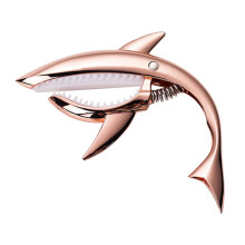 Shark Guitar Capo, Portable Metal Clip with Cool Shark Design, Lightweight for Guitar Ukulele Rose Gold