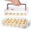Deviled Egg Carrier Set of 2, Plastic Tray with Lid and Handle, Stackable 48 Egg Storage Container 1