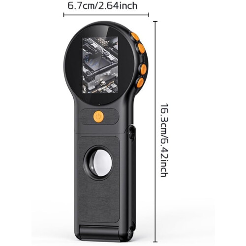 Portable Digital Microscope 500X Magnification 2.0 IPS Screen 8 LED Lights Auto Focus Scientific Education Observation 2
