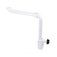 11/4inch Slip Inlet Drain Space Saving Sink Waste Adjustable Washbasin Siphon Bathroom Basin Sink Waste Bathroom Drain Pipe White