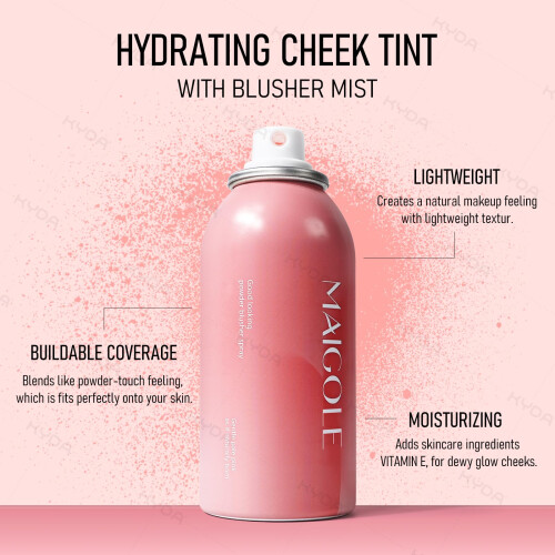 Liquid Blush Spray Cherry Blossom Pink with Moisturizing Dewy Finish and Buildable Coverage 1.69oz 2
