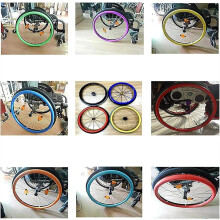 Wheelchair Push Rim Covers, Rear Wheel Sports Wheelchair Silicone Hand Push Cover, Hand Wheel Snare Pads(D24 INCH)